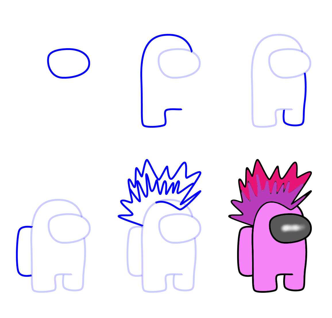 Desenhos de Rapper de Among Us