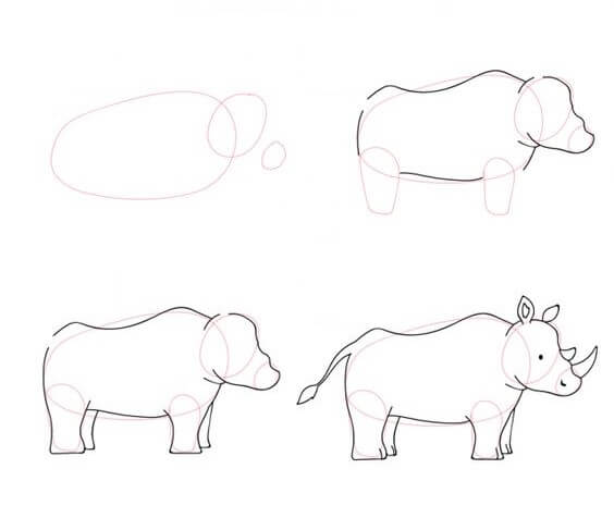 Desenhos de Rinoceronte normal
