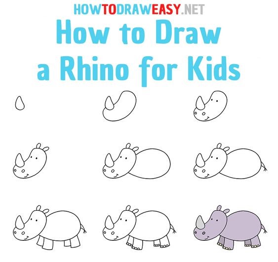 Desenhos de Rinoceronte para imprimir