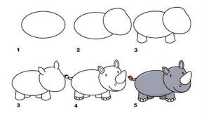 Desenhos de Rinoceronte pequeno