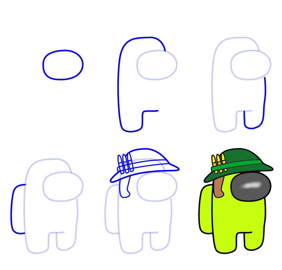 Desenhos de Soldado de Among Us