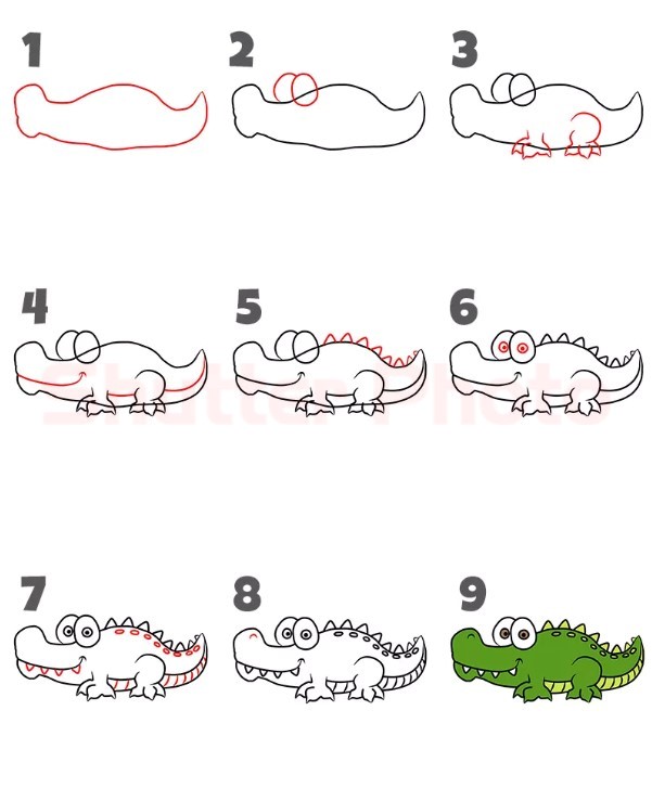 Desenhos de Sorriso de crocodilo