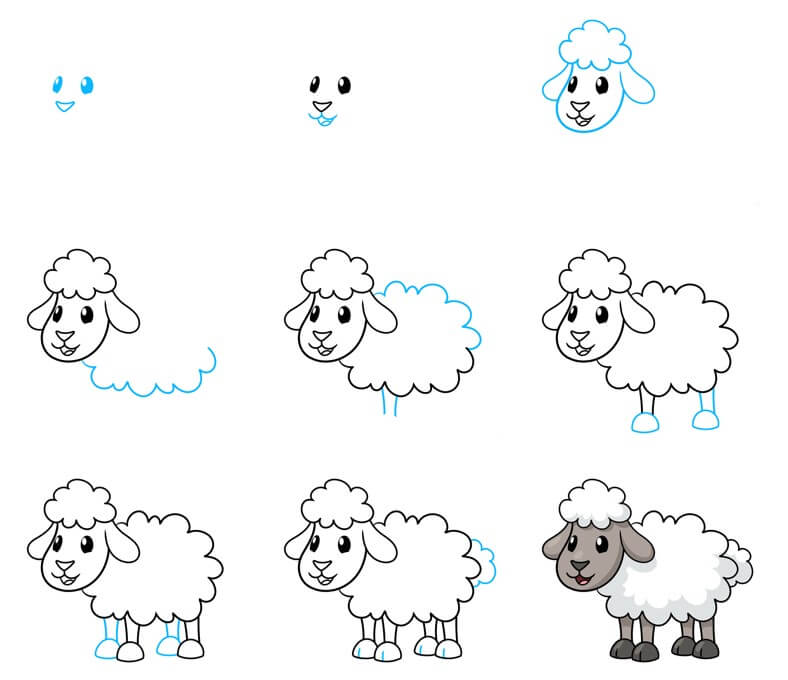 Desenhos de Sorriso de filhote de ovelha