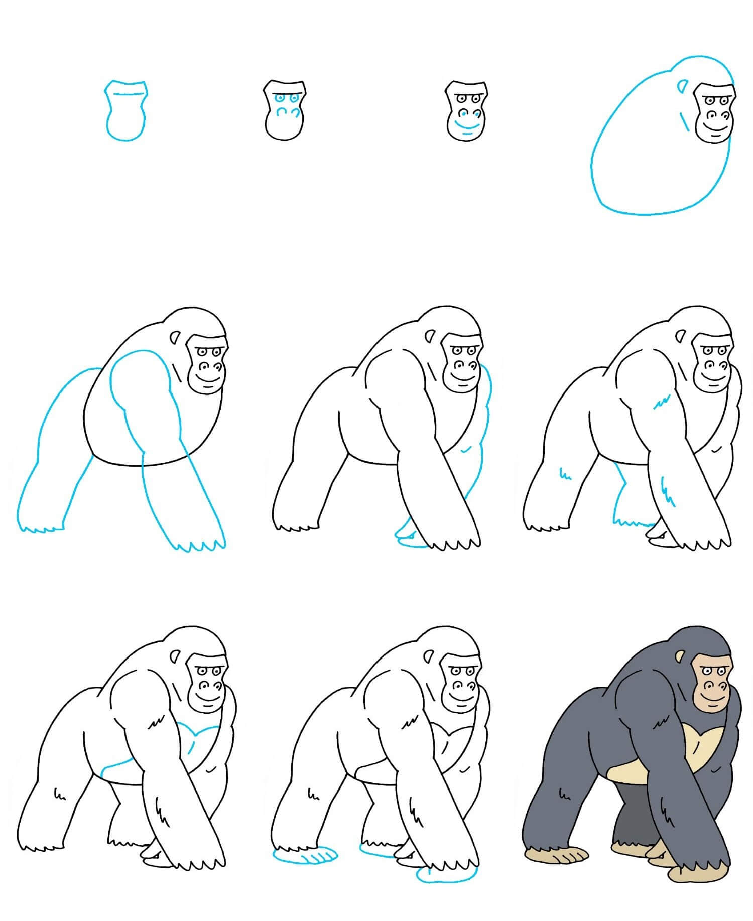 Desenhos de Sorriso de gorila