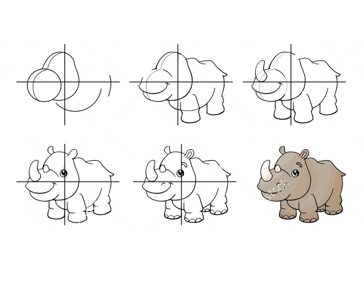 Desenhos de Sorriso de rinoceronte