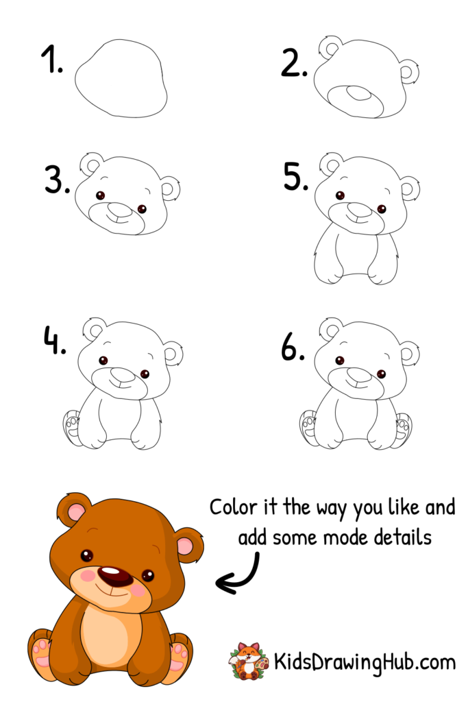 Desenhos de Sorriso de ursinho de pelúcia
