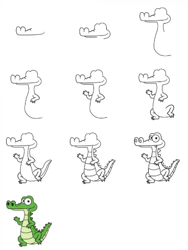 Desenhos de Crocodilos