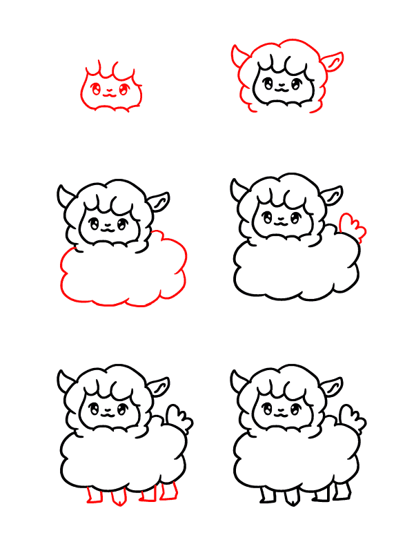 Desenhos de Um filhote de ovelha