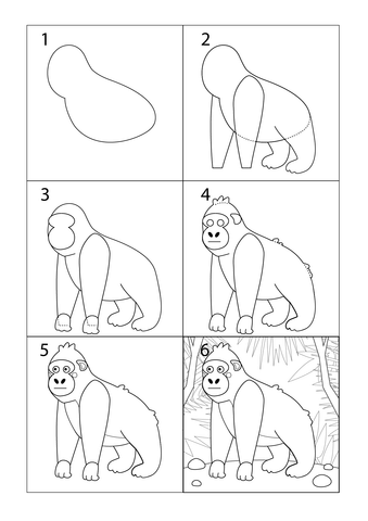 Desenhos de Um gorila