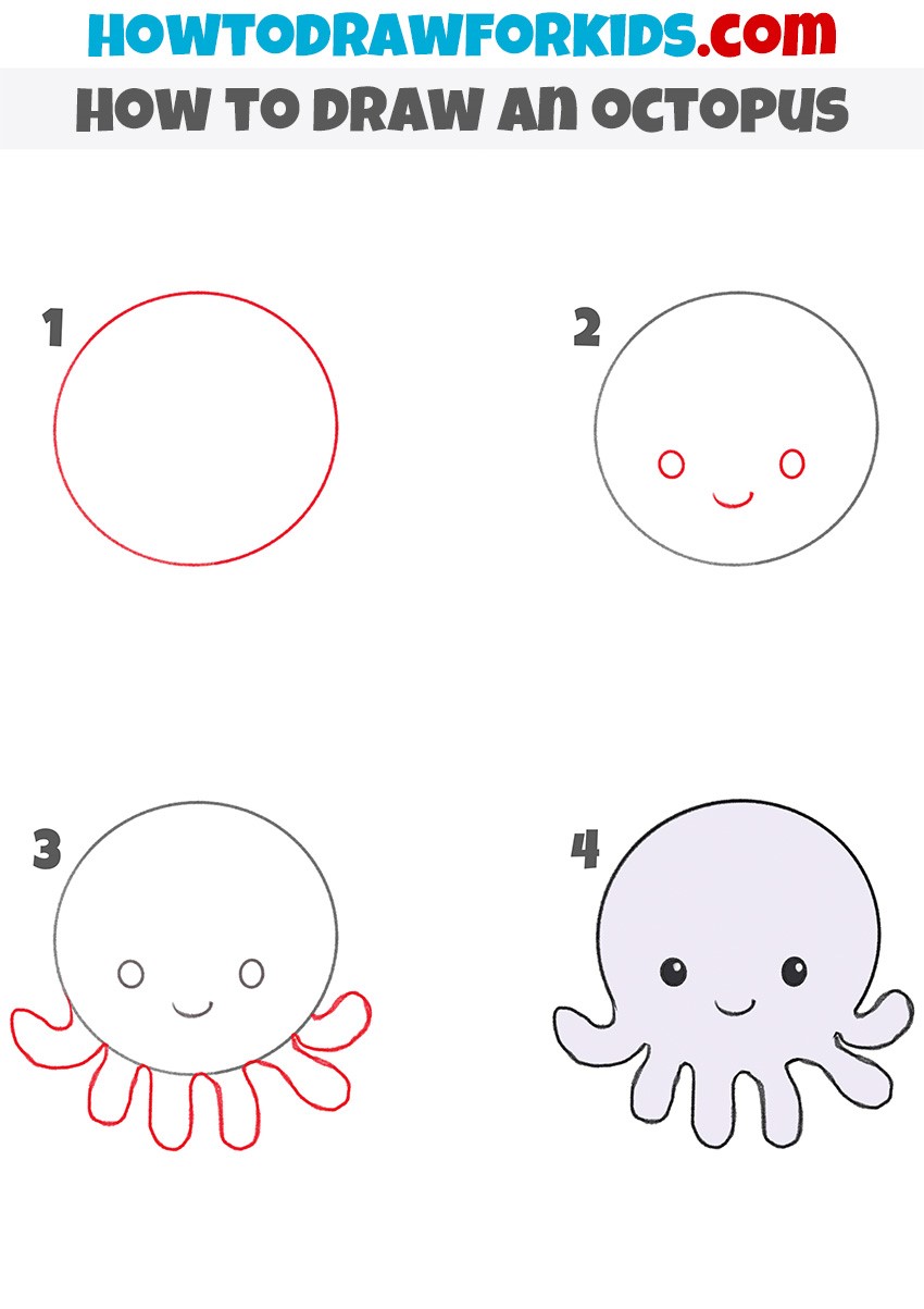 Desenhos de Um polvo fofo