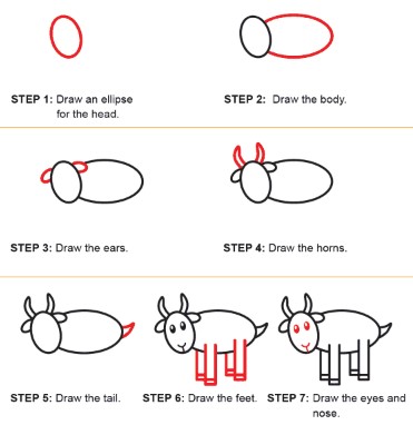 Desenhos de Uma cabra grátis