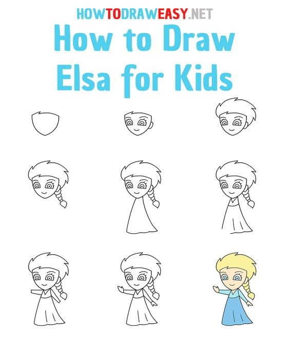 Desenhos de Uma simples princesa Elsa