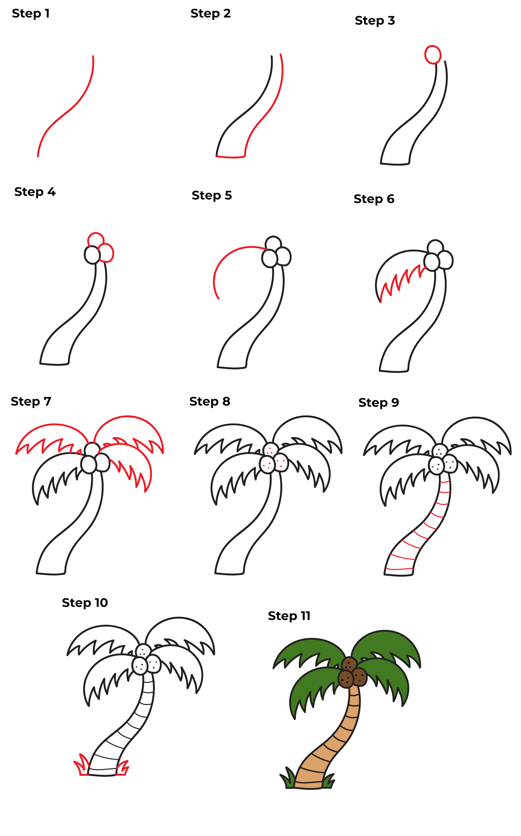 Desenhos de Desenhe uma palmeira simples (1)