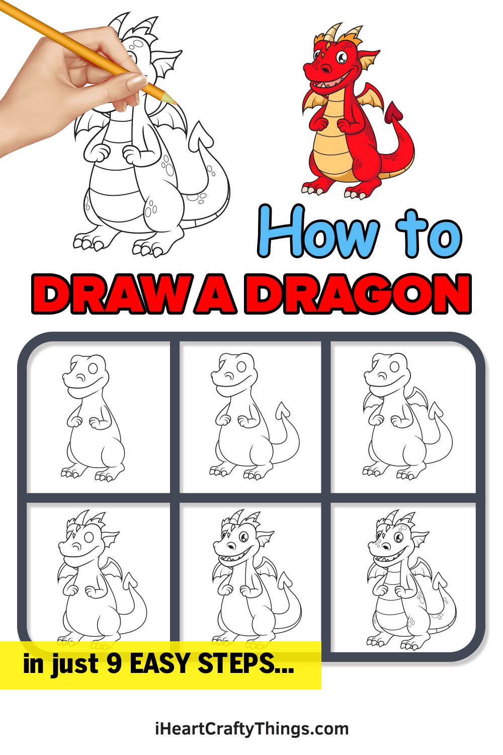 Desenhos de Dragão fácil