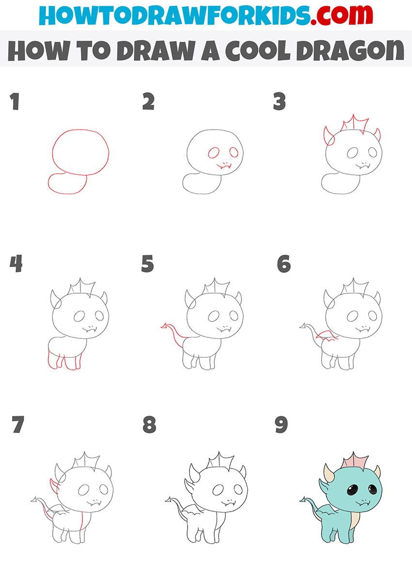 Desenhos de Dragão fofo