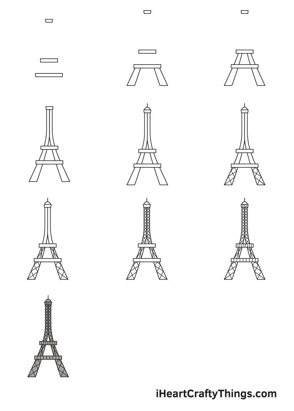 Desenhos de Ideia da Torre Eiffel 1