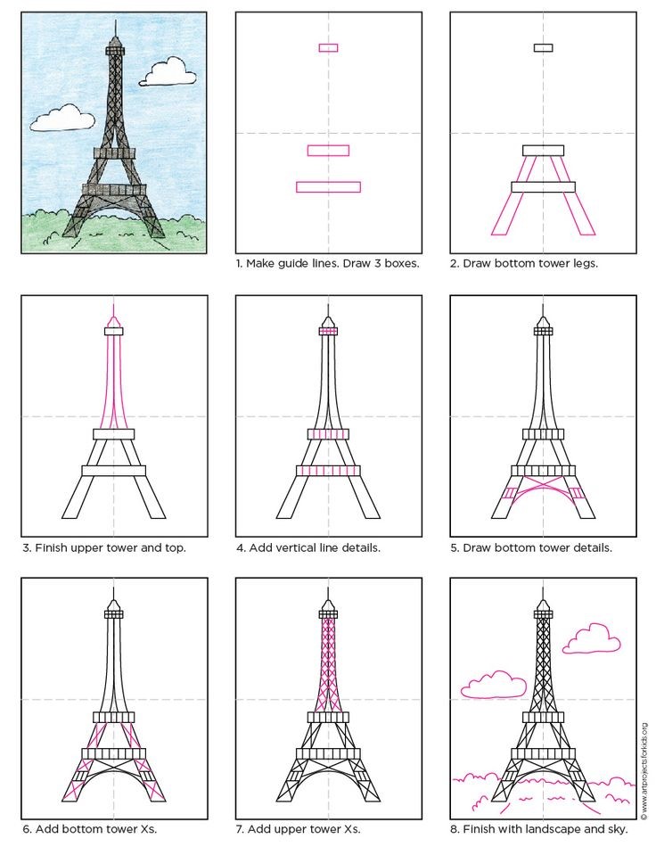 Desenhos de Ideia da Torre Eiffel 2