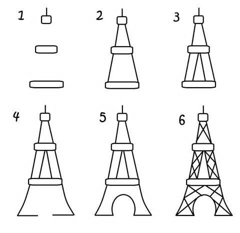 Desenhos de Torre Eiffel