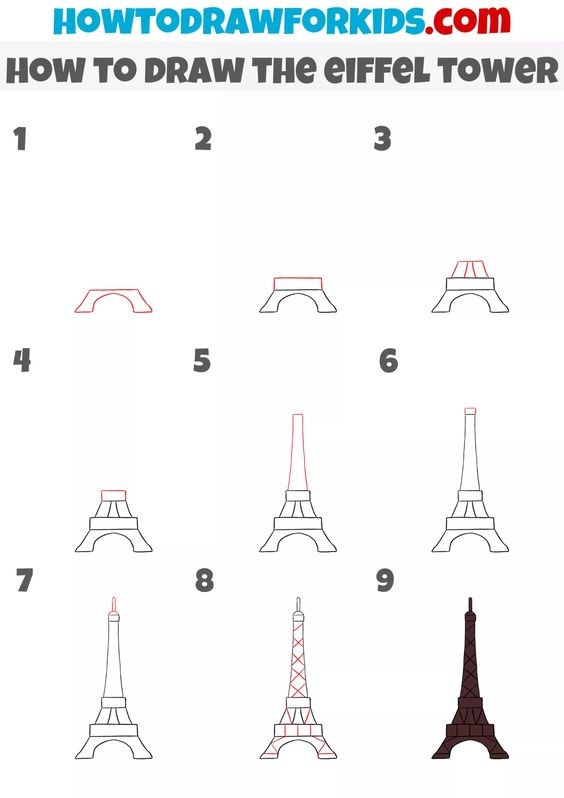 Desenhos de Ideia da Torre Eiffel 8