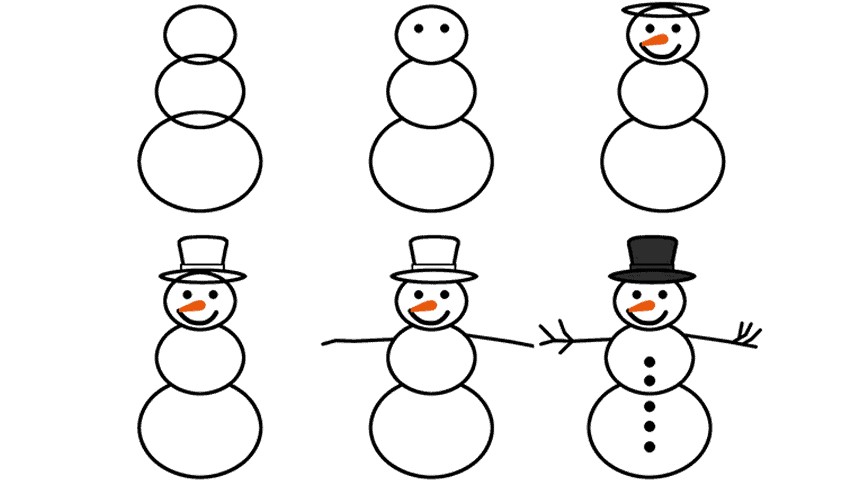 Desenhos de Ideia de boneco de neve 10