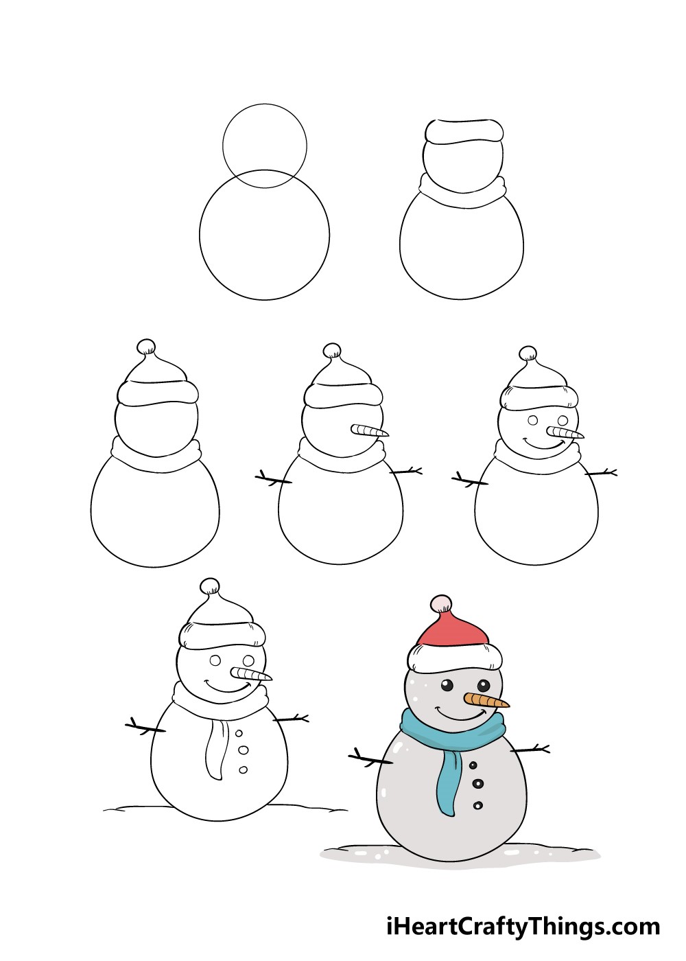 Desenhos de Ideia de boneco de neve 4