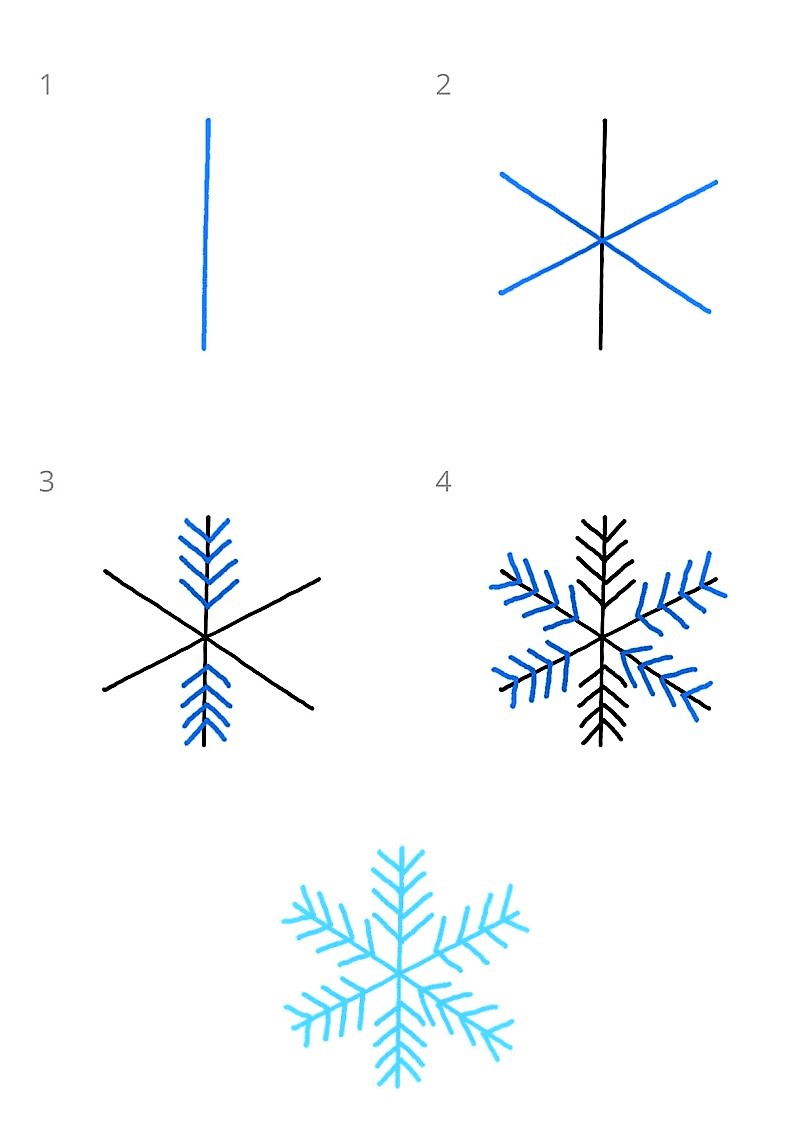 Desenhos de Ideia de floco de neve 10