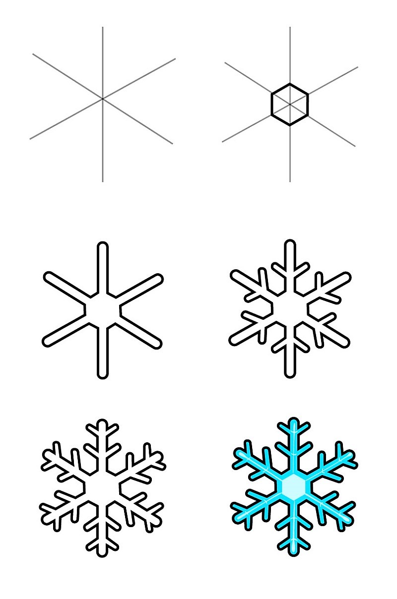 Desenhos de Ideia de floco de neve 11