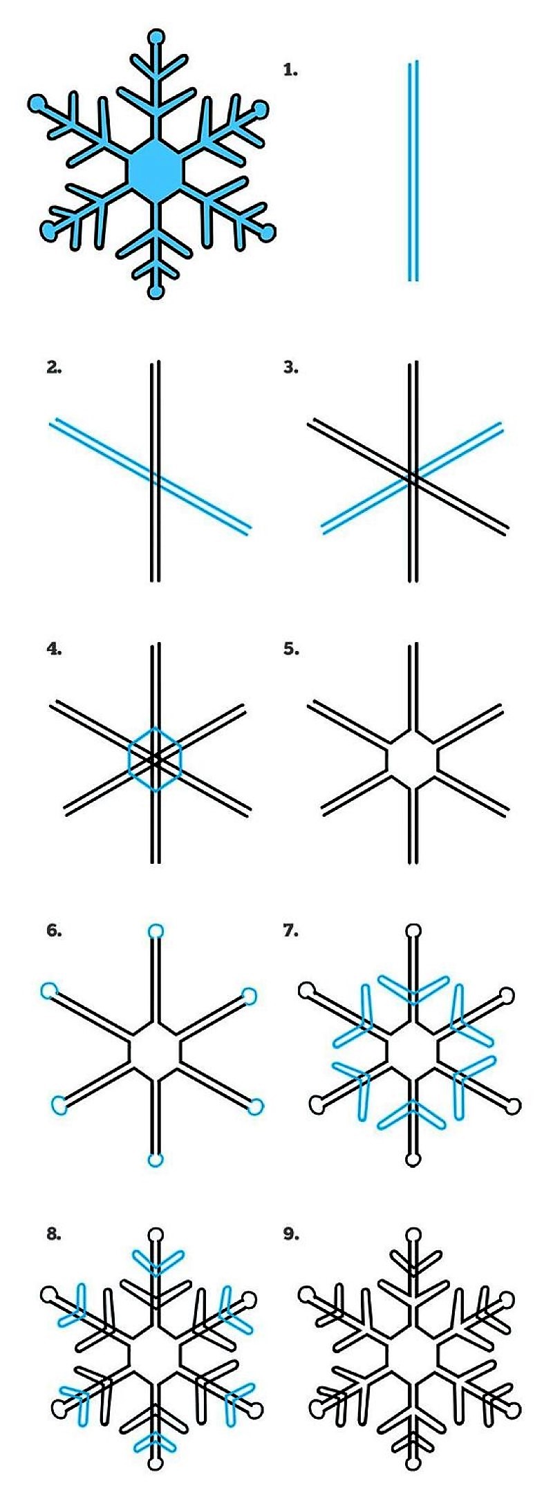 Desenhos de Ideia de floco de neve 3