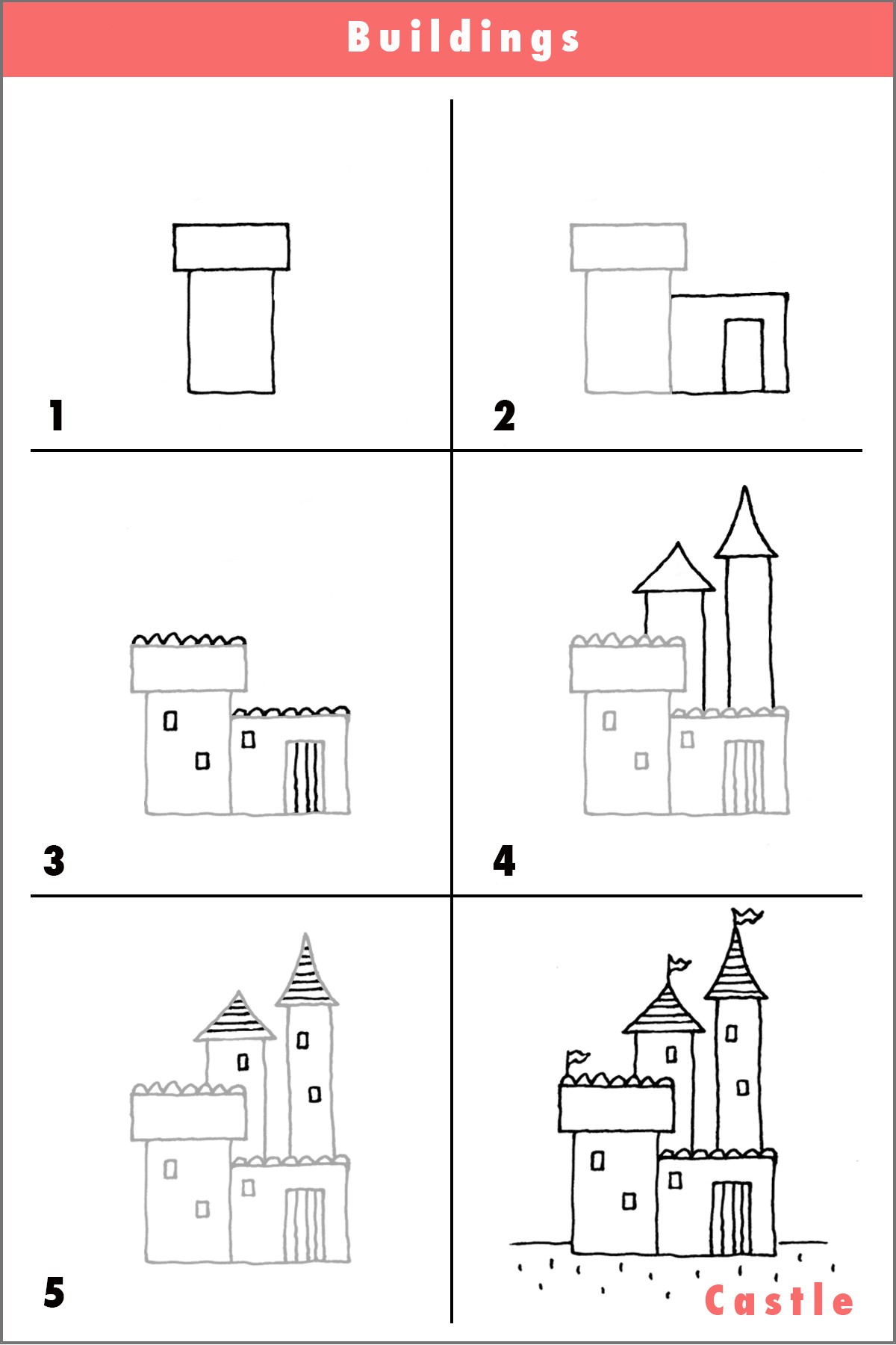 Desenhos de Ideias de Castelo 6