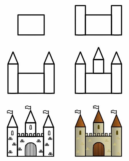 Desenhos de Um castelo simples