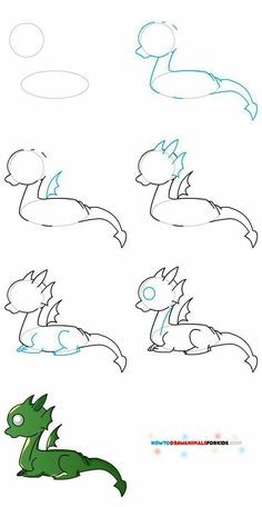 Desenhos de Um dragão
