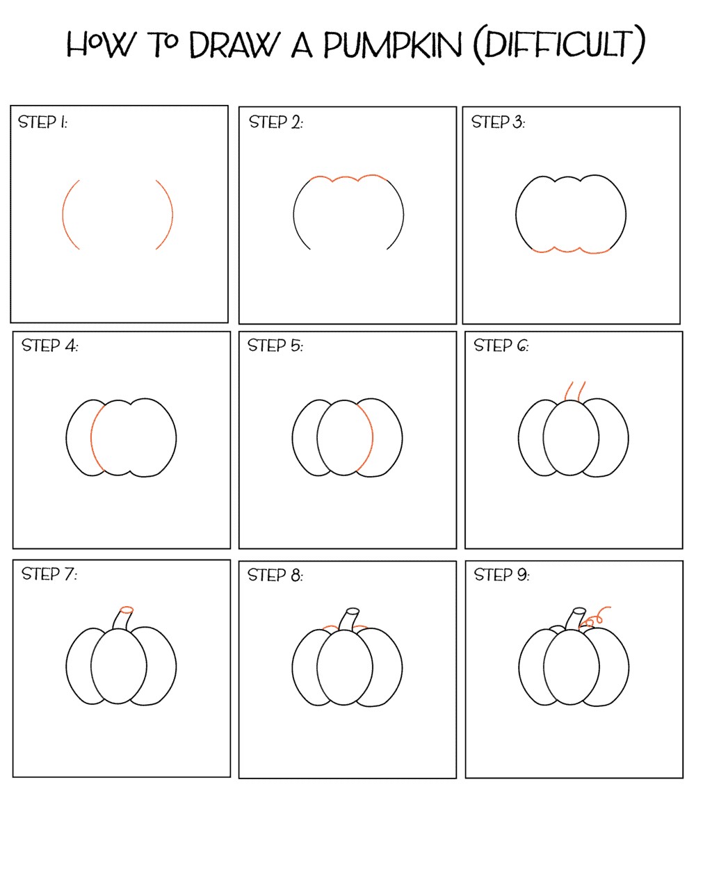 Desenhos de Uma abóbora simples