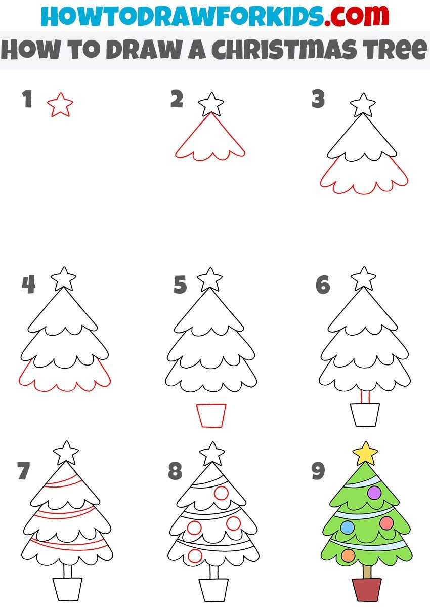 Desenhos de Uma linda árvore de Natal