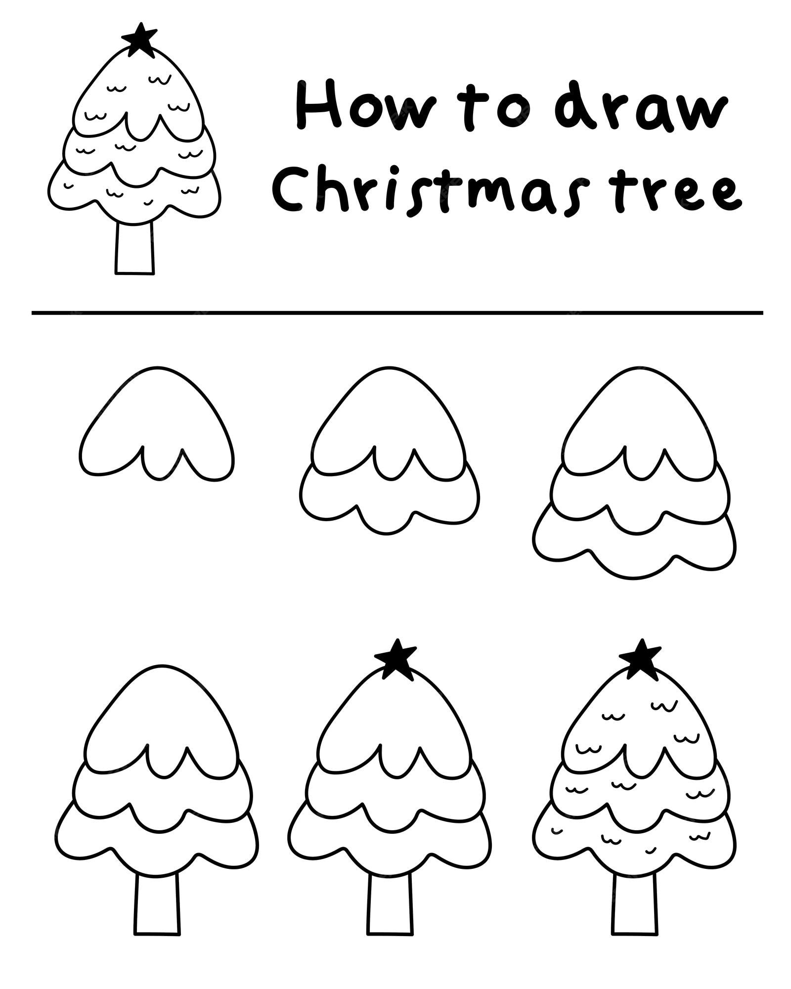 Desenhos de Uma árvore de Natal simples