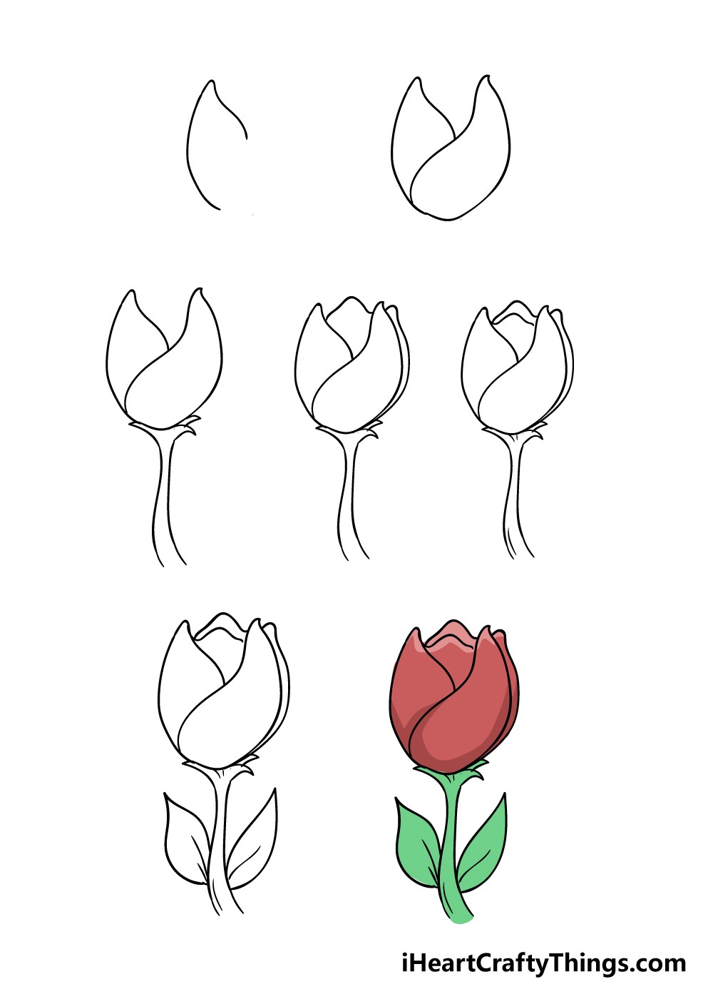 Desenhos de Uma simples flor de tulipa