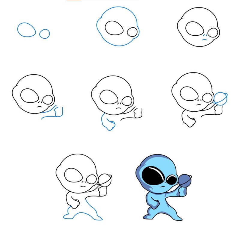 Desenhos de Alienígena simples