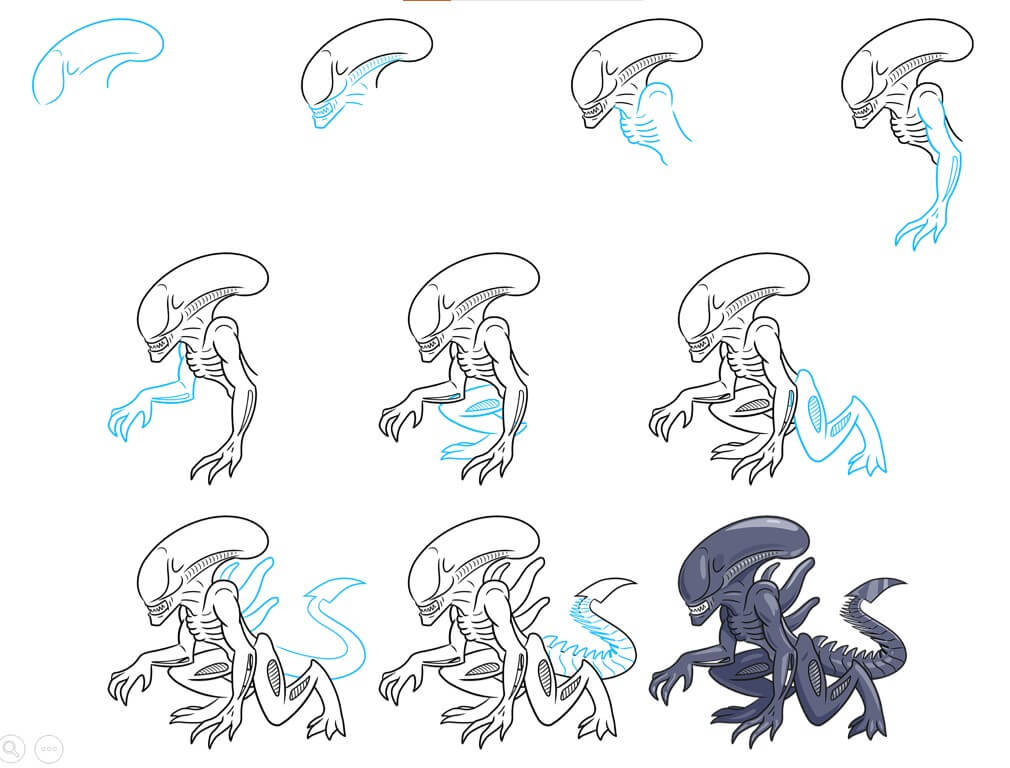 Desenhos de Alienígena Xenomorfo