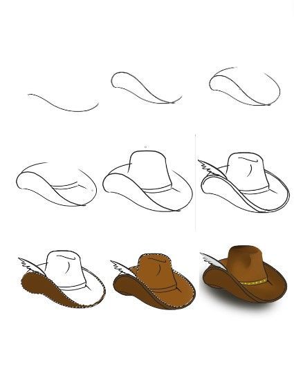 Desenhos de chapéu de cowboy