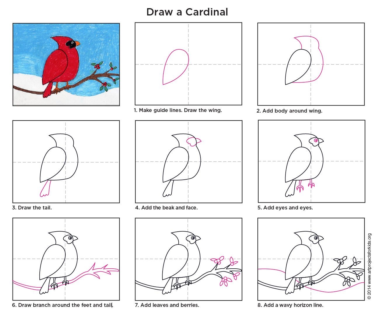 Desenhos de Detalhe do cardeal