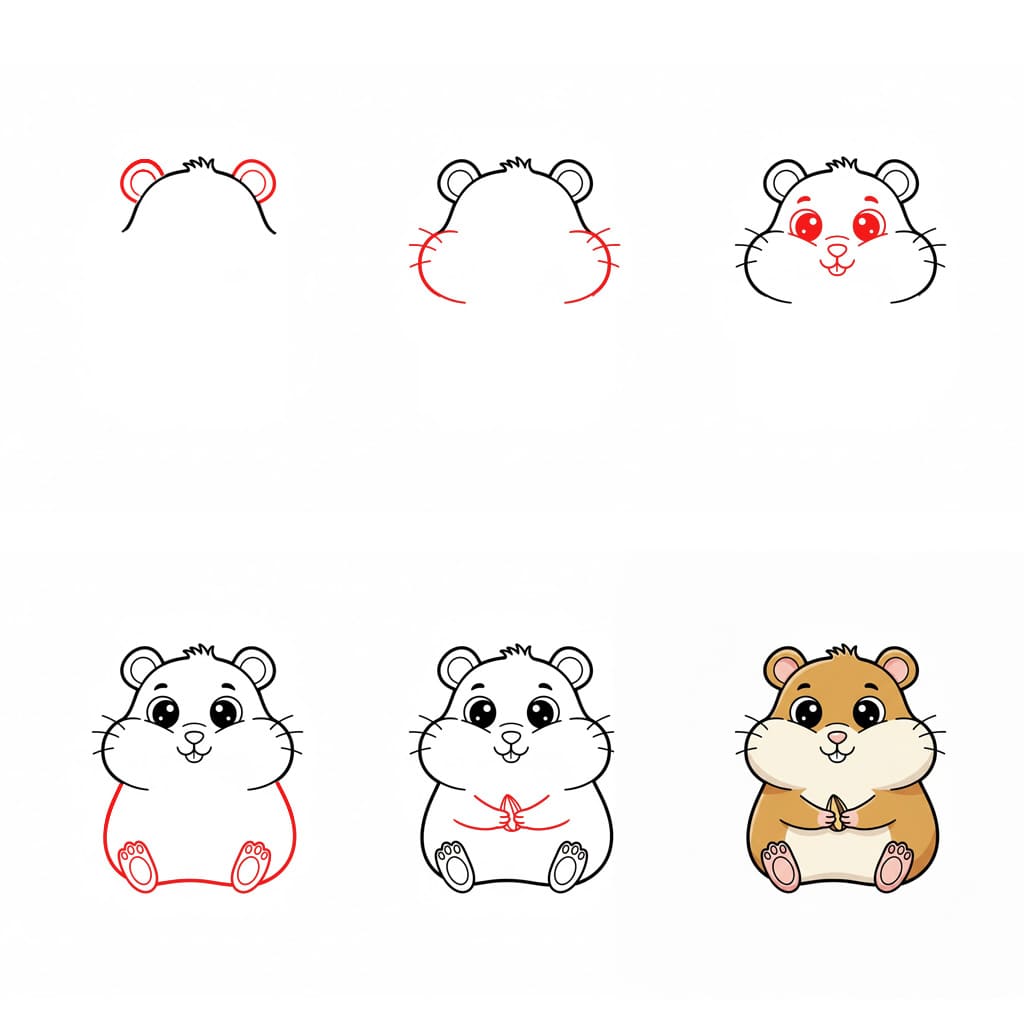 Desenhos de Filhote de hamster