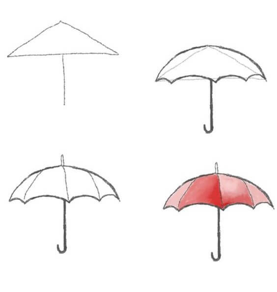 Desenhos de Guarda-chuva vermelho