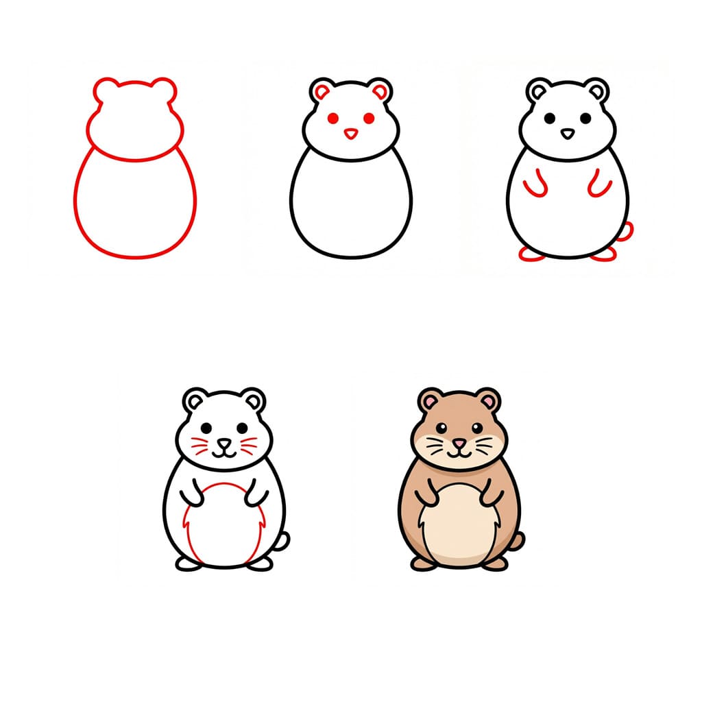 Desenhos de Hamster adorável