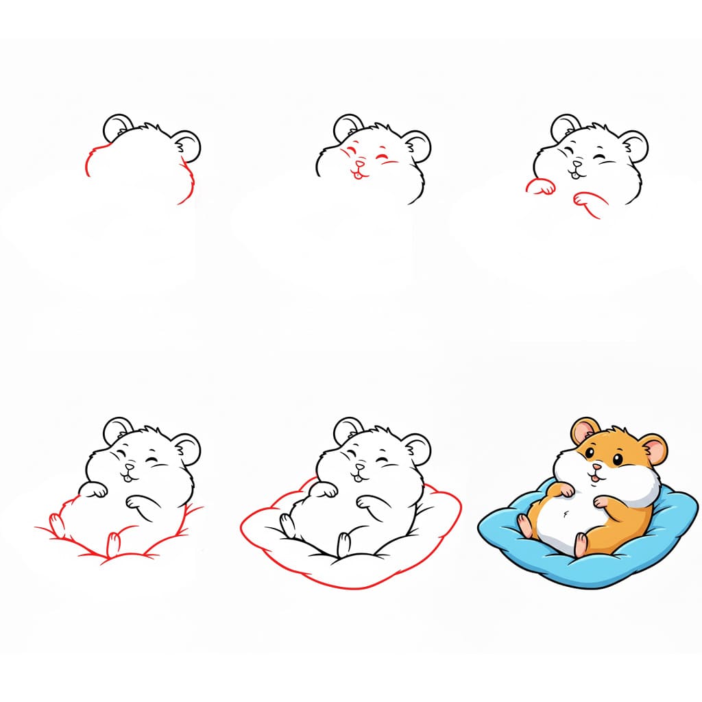 Desenhos de Hamster deitado