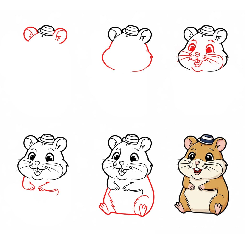 Desenhos de Hamster divertido