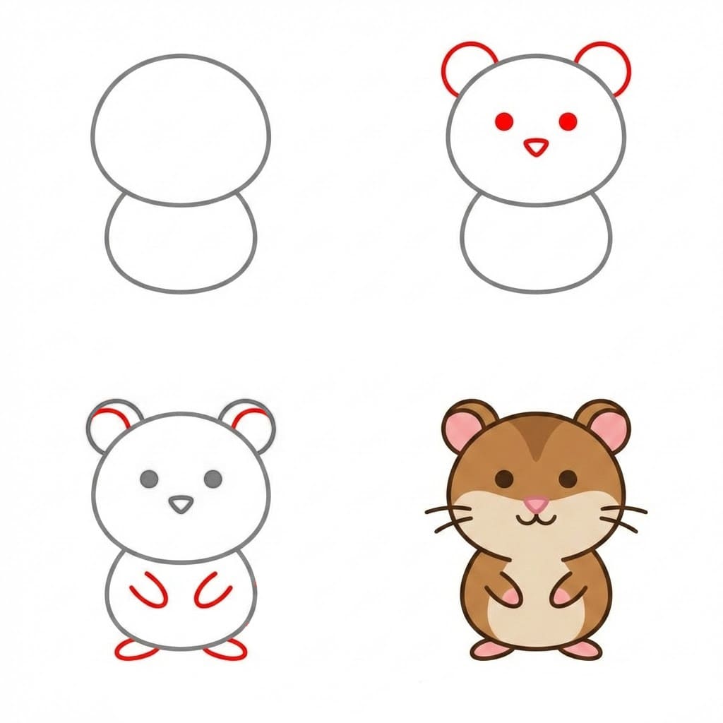 Desenhos de Hamster sorridente