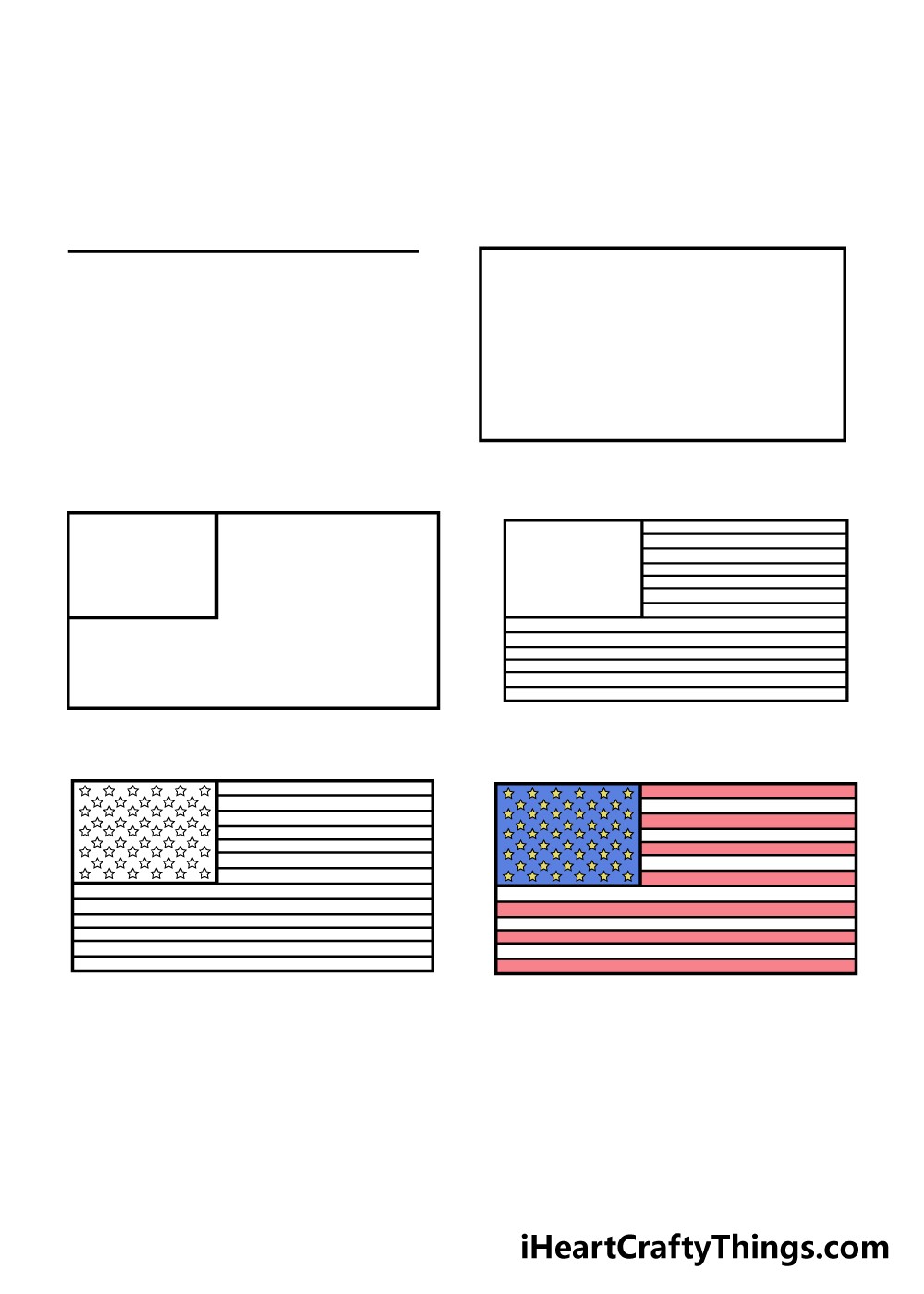 Desenhos de Ideia da bandeira americana 2