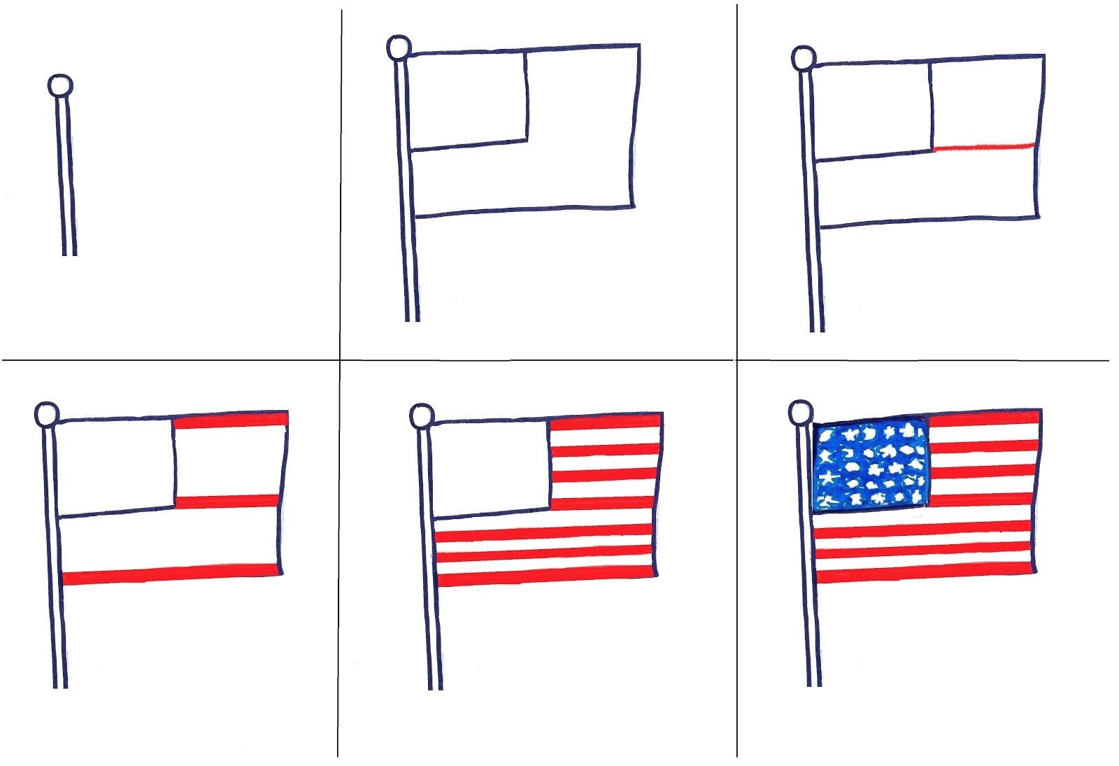 Desenhos de Ideia da bandeira americana 3