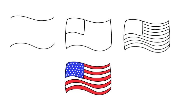 Desenhos de Ideia da bandeira americana 6