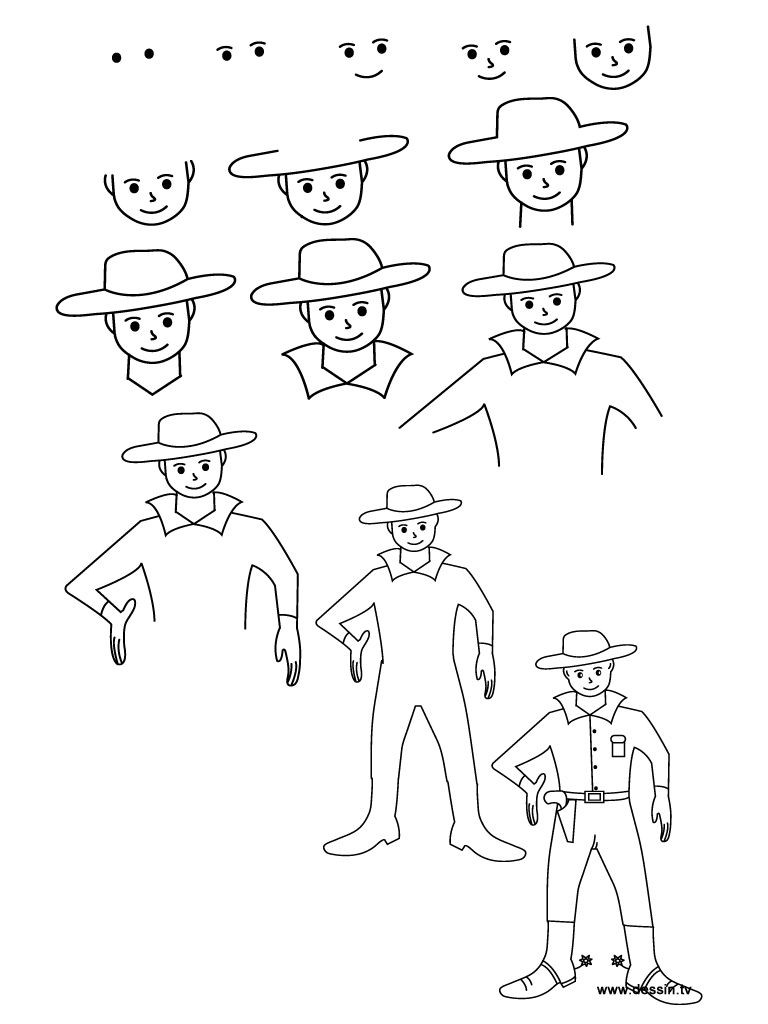 Desenhos de Ideia de cowboy 3