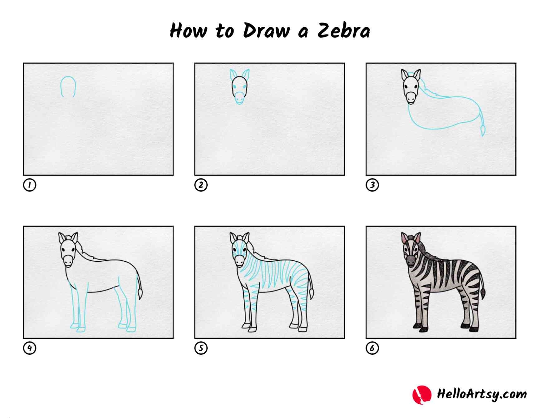 Desenhos de Imagem simples de uma zebra